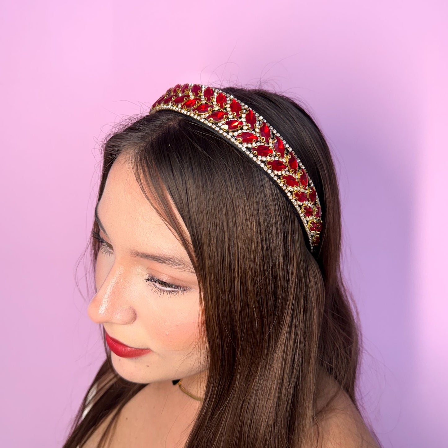Diadema Olivia Roja