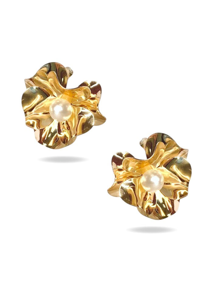 Aretes Perla Gardenia