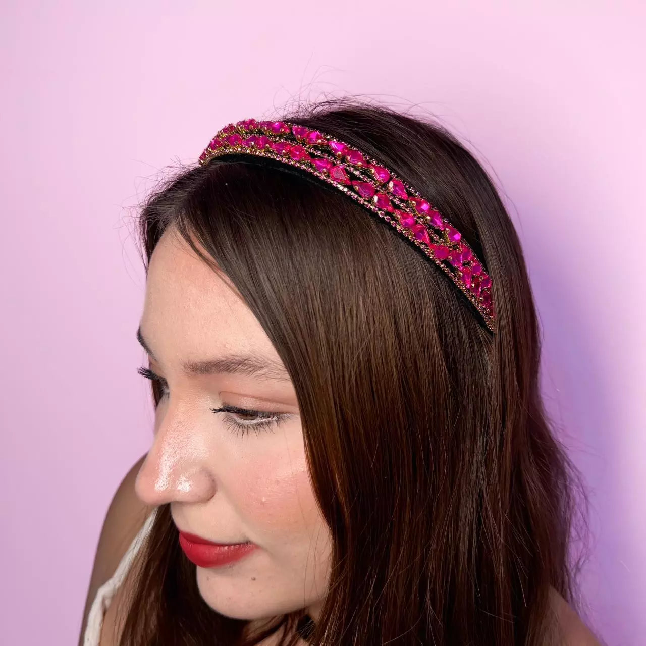 Diadema Delia Fucsia