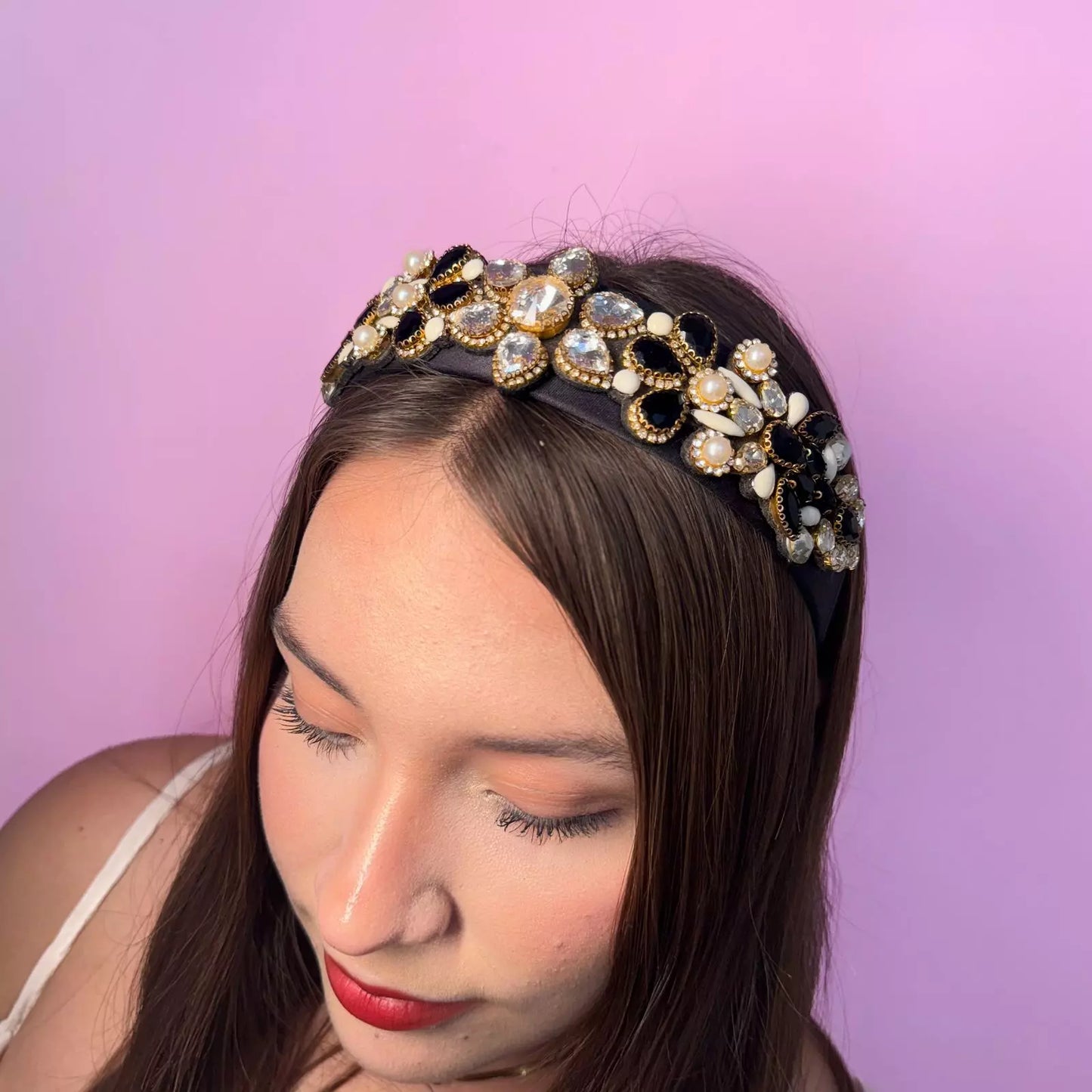 Diadema Beatrice Negra