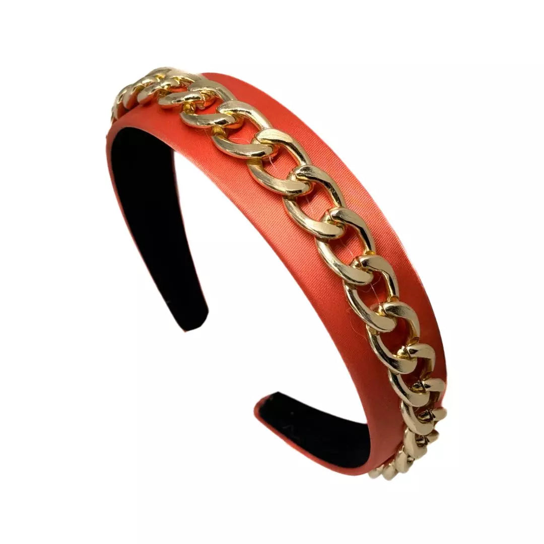 Diadema Básica Cadena Naranja
