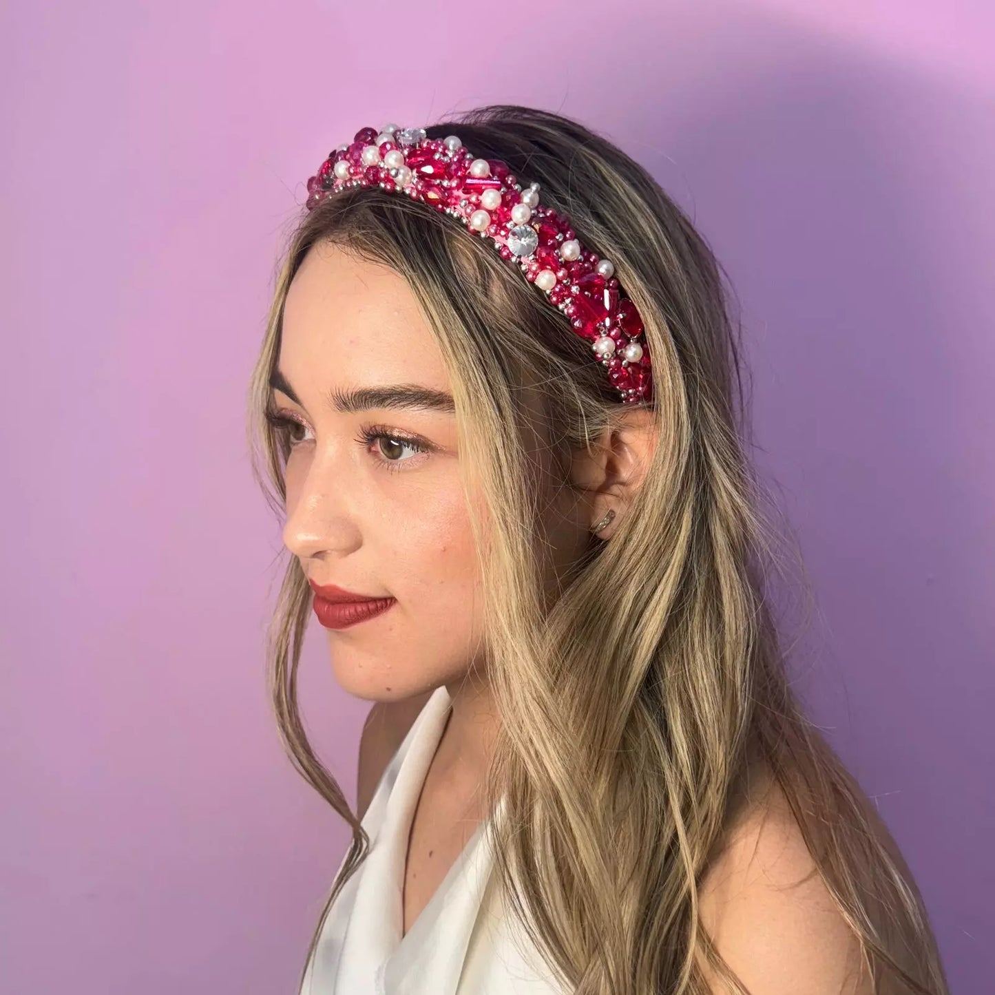 Diadema Daniela Fucsia