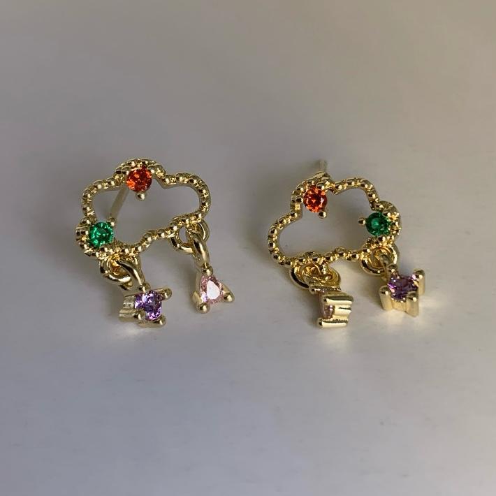 Broqueles Lluvia Multicolor