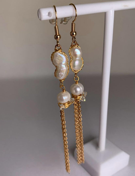 Aretes Perla Marina