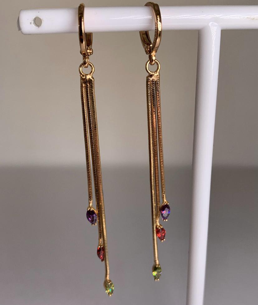 Aretes Pétalos Triples