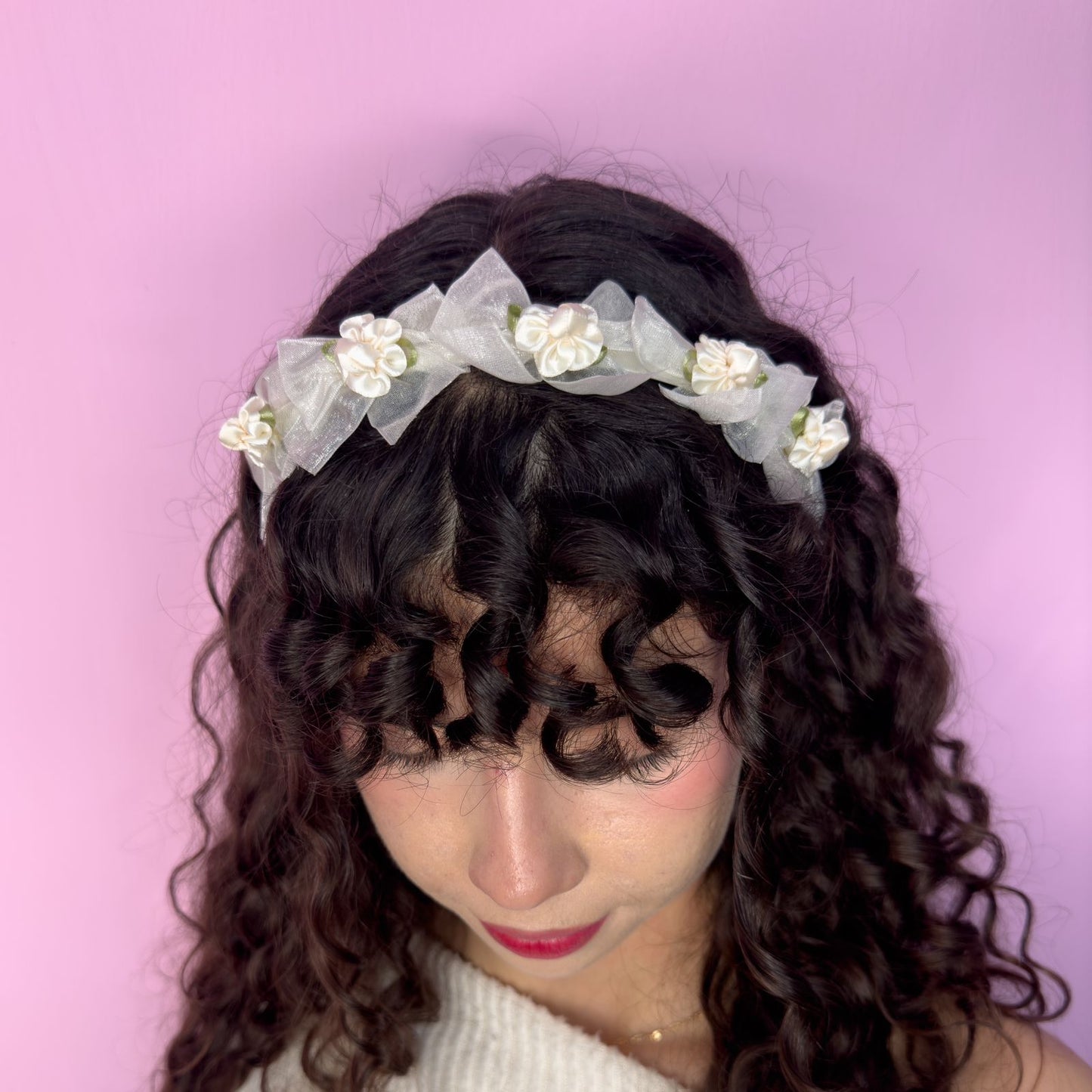 Diadema Paloma Blanca