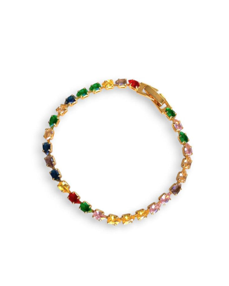 Pulsera Tennis Pétalo Multicolor