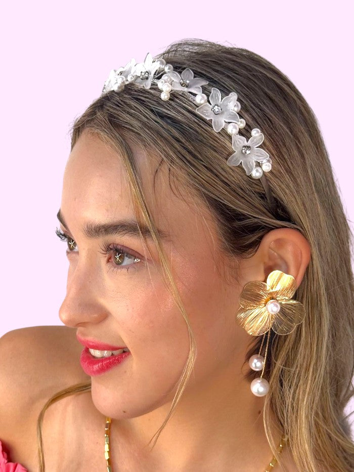 Diadema Jazmín Plata