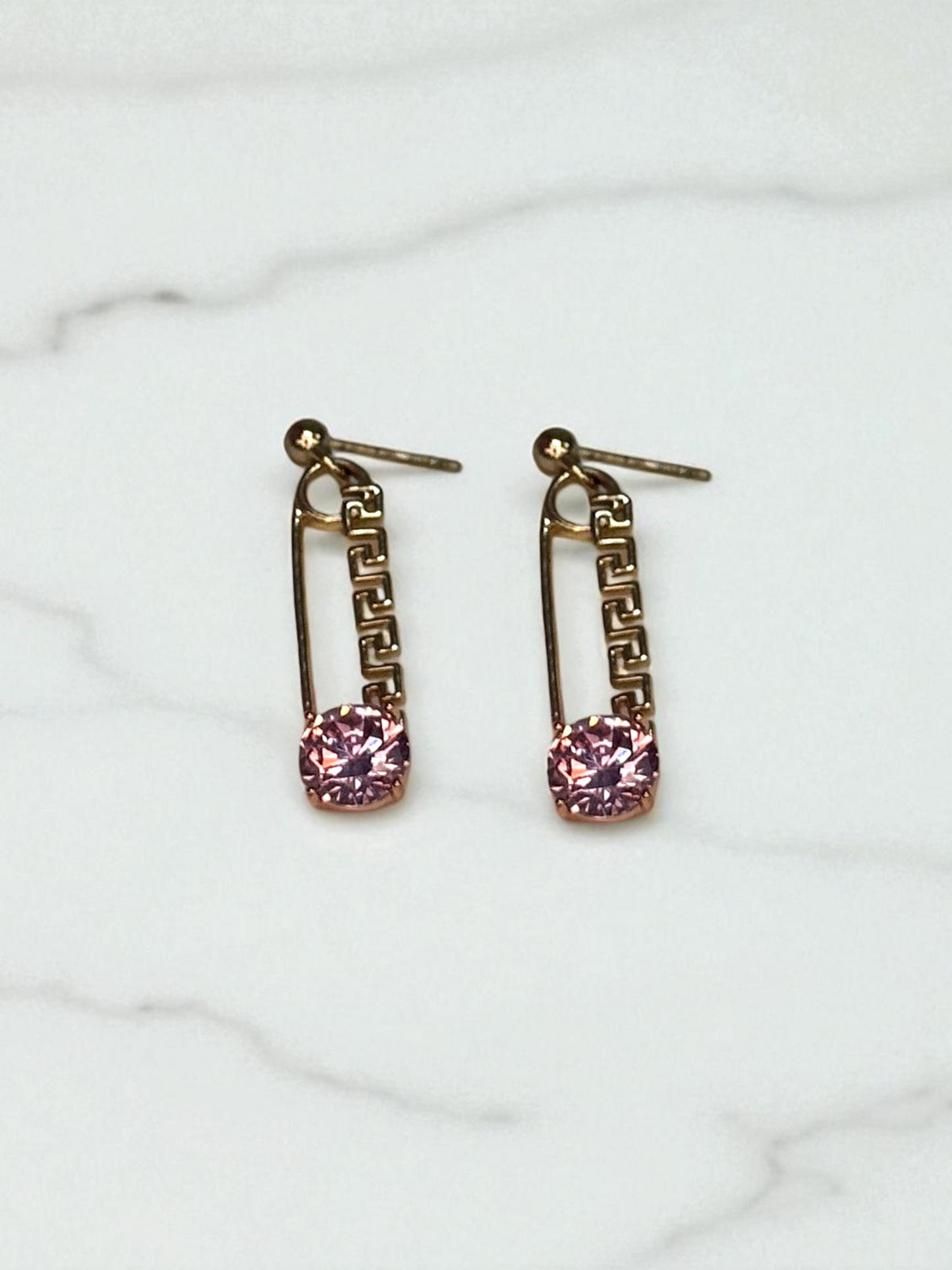 Aretes Clip Rosa