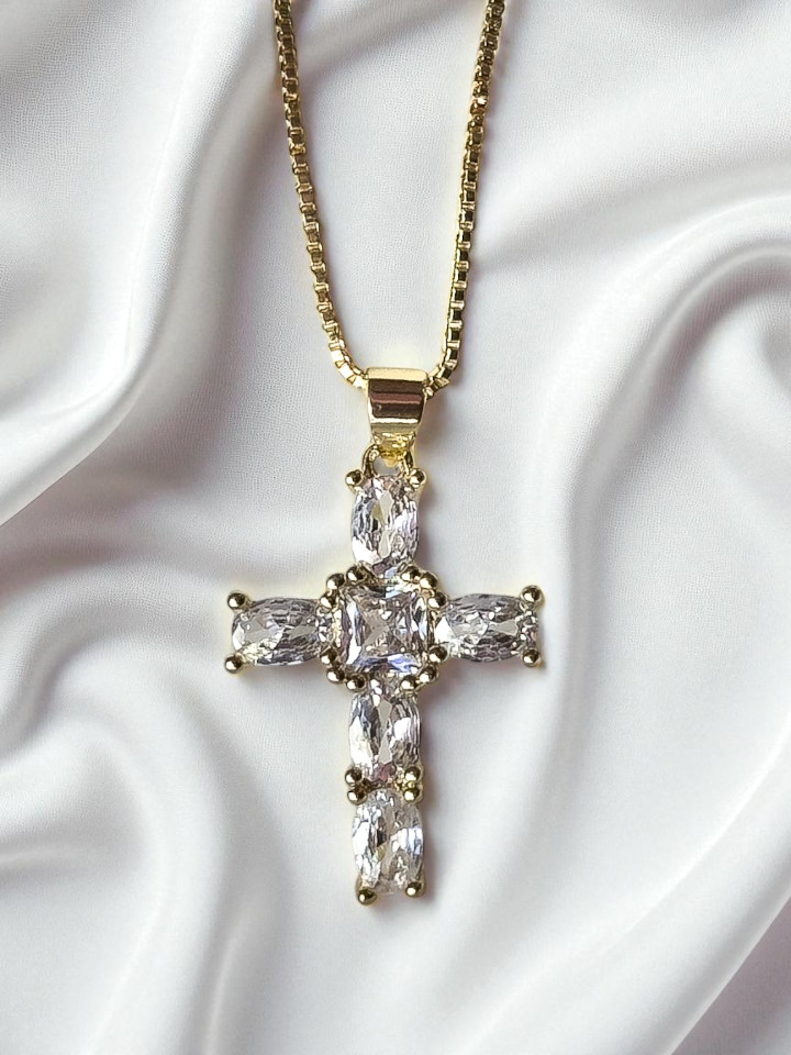 Collar de Cruz Cristal Sagrado
