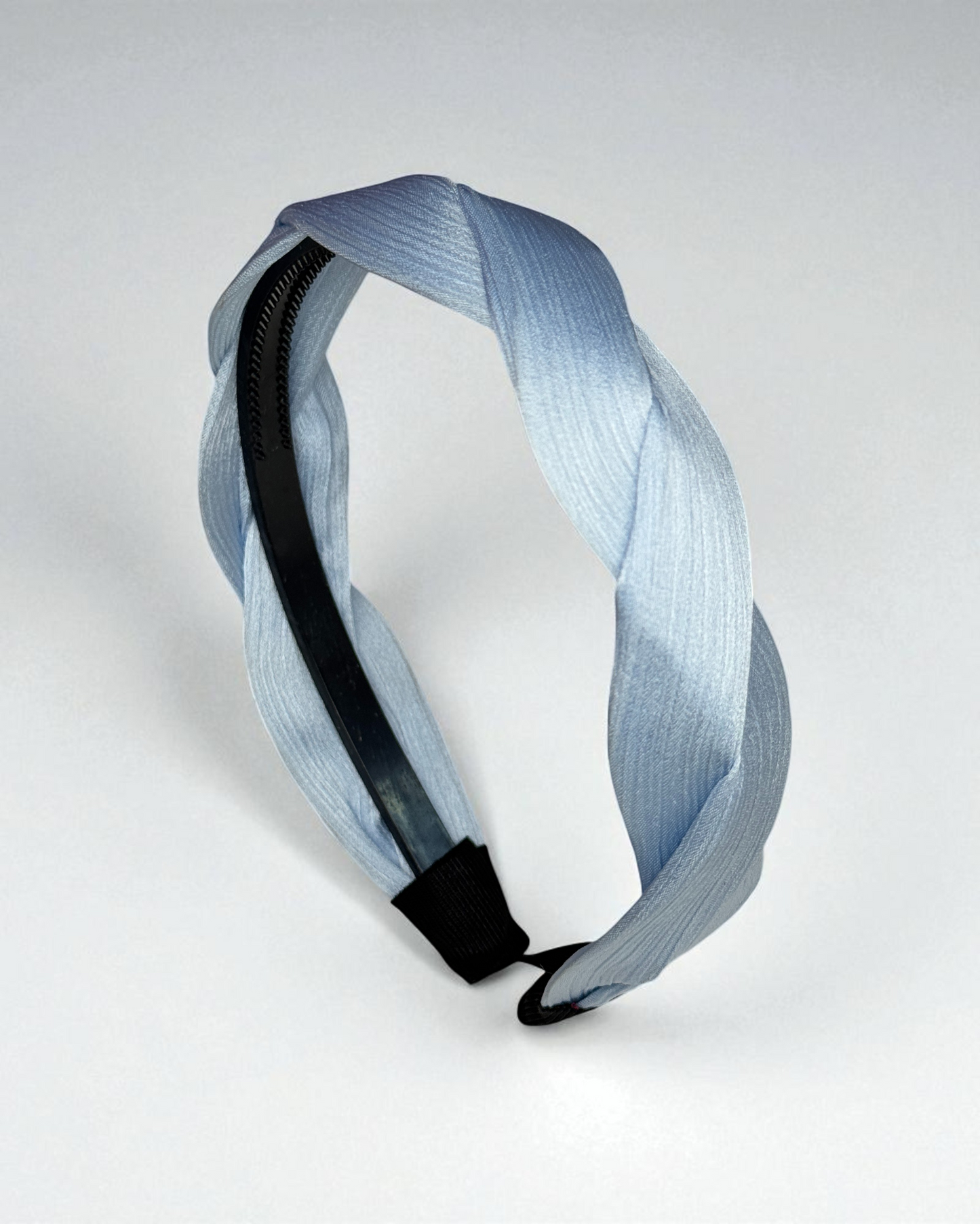 Diadema Básica Trenzada Azul Celeste