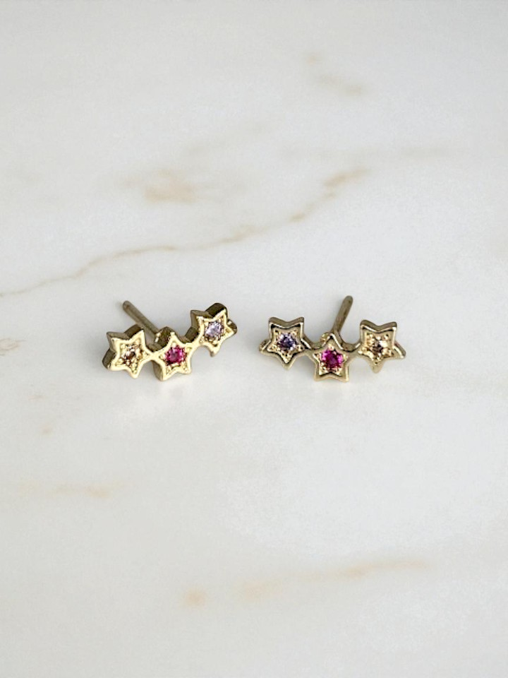 Broqueles Estrellas Mini Multicolor
