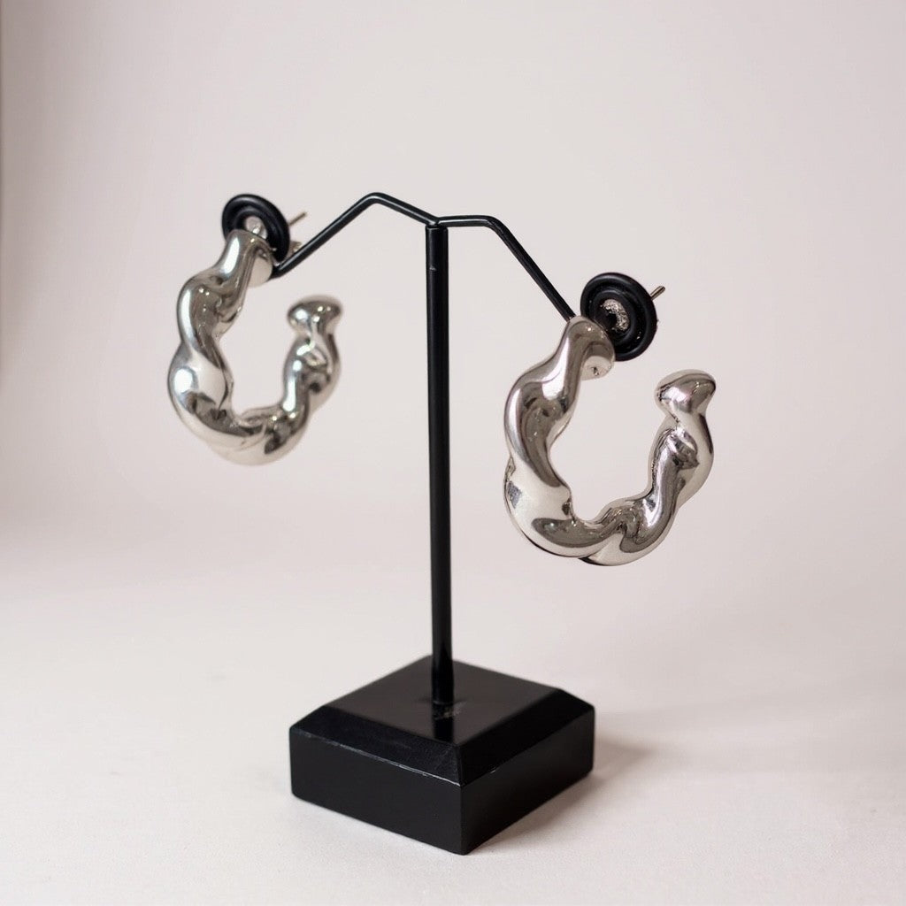 Aretes Plata Relieve
