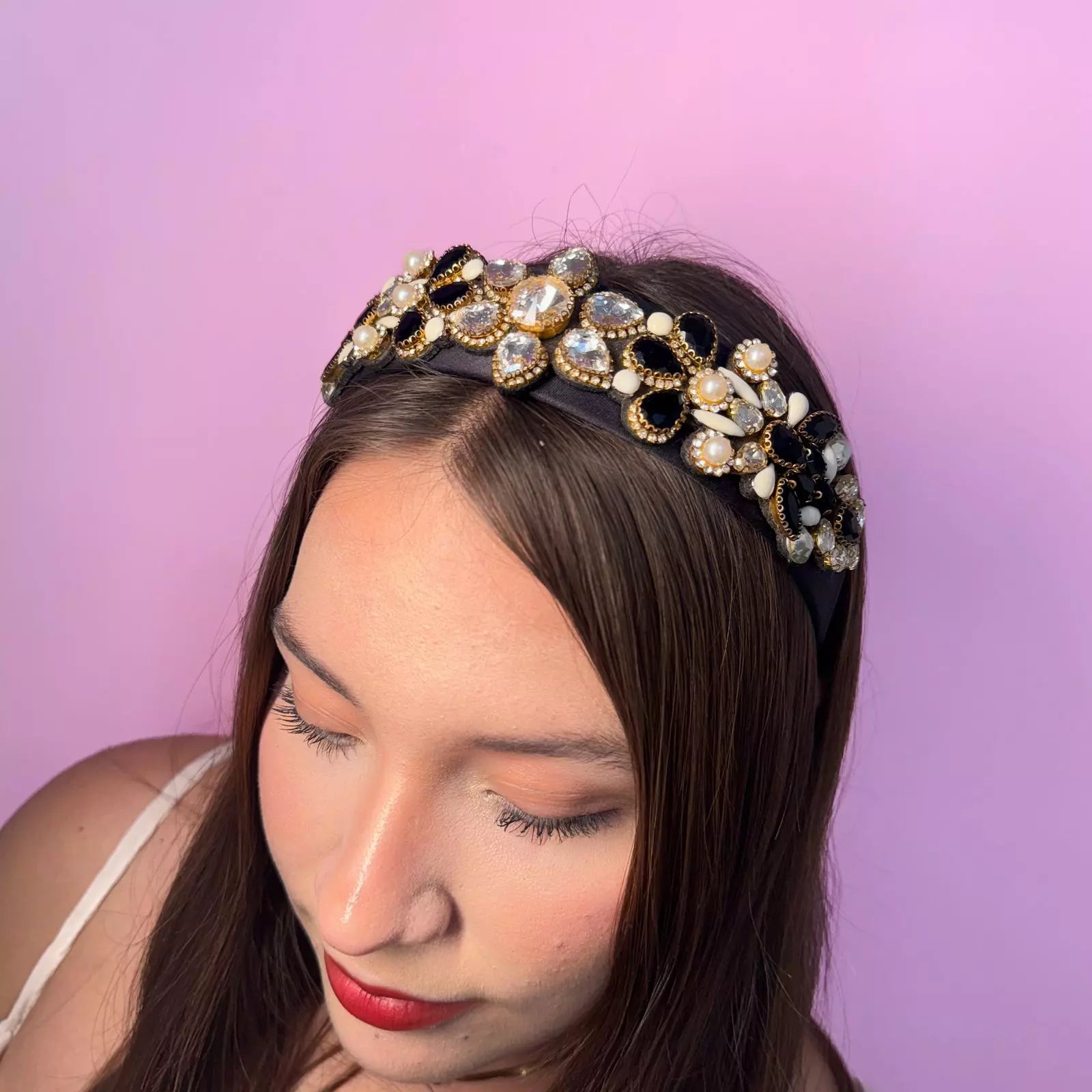 Diadema Beatrice Negra