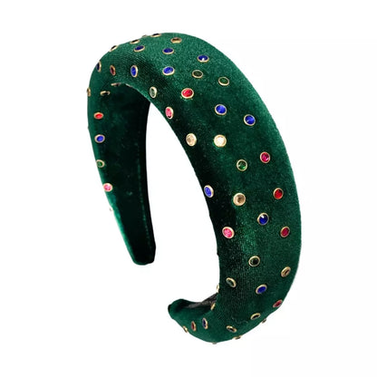 Diadema Ancha con brillos Verde