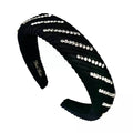 Diadema Básica con brillos Negra