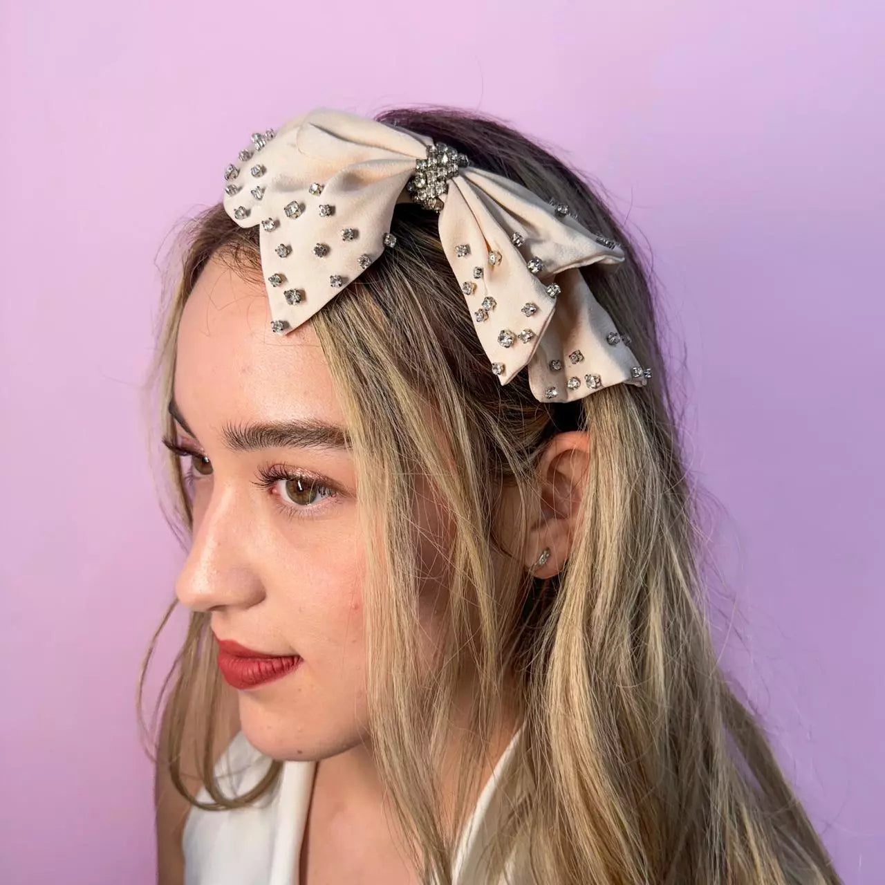 Diadema Coquette Star Beige