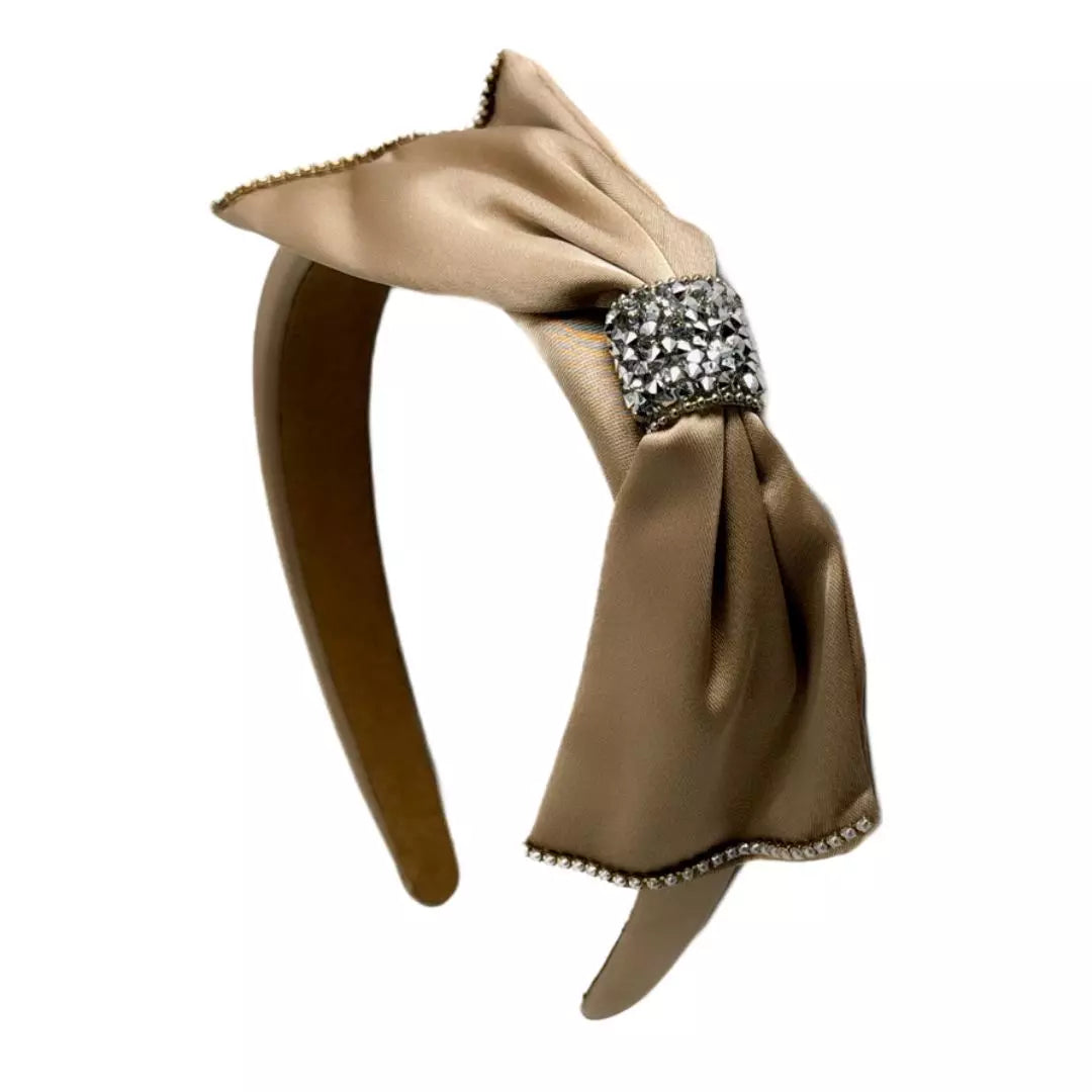 Diadema Coqueta Brillante Beige