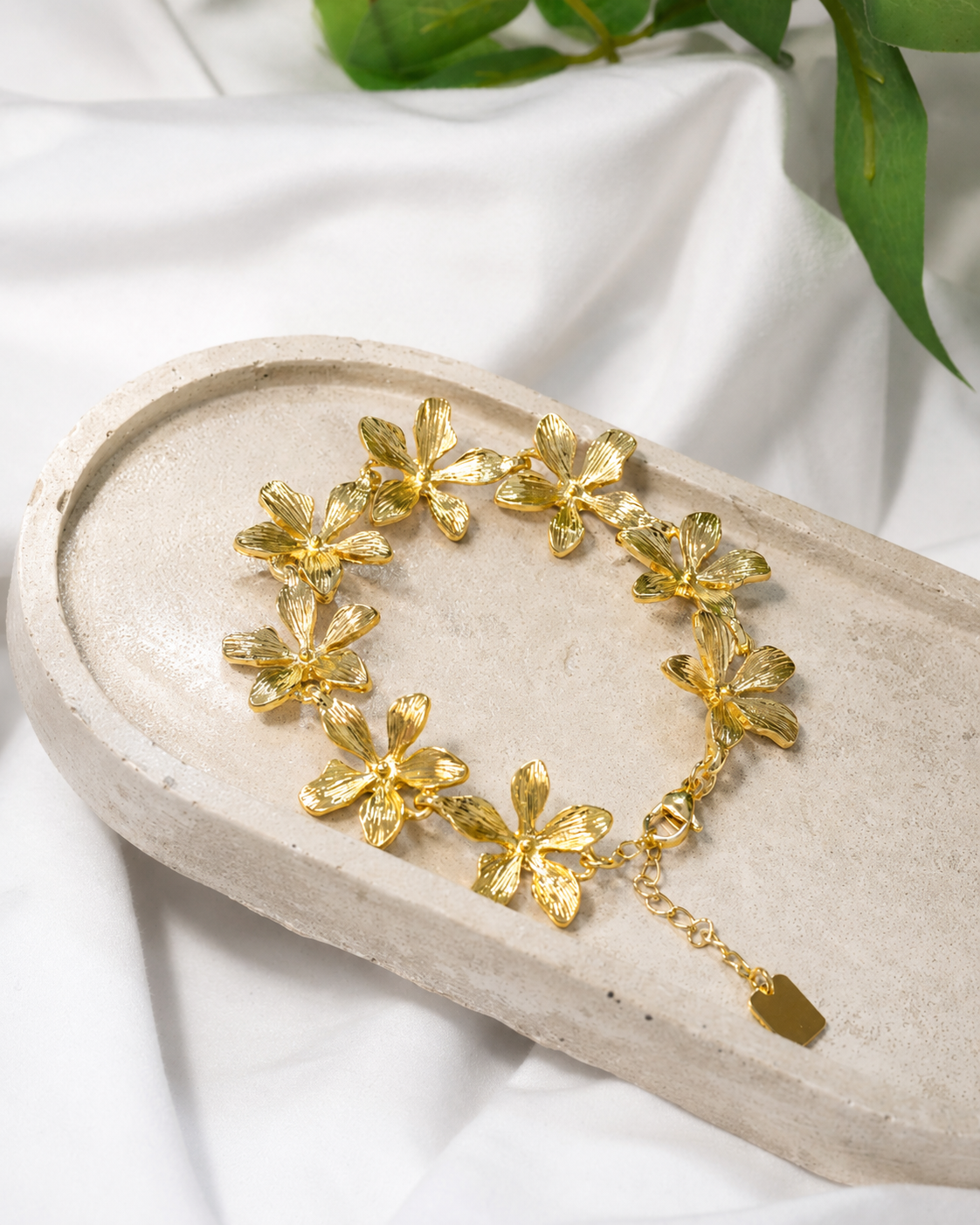 Pulsera Oro laminado 18k Lirio