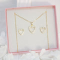 Juego Corazón Sutil con Aretes