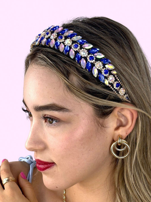 Diadema Constanza Azul Rey