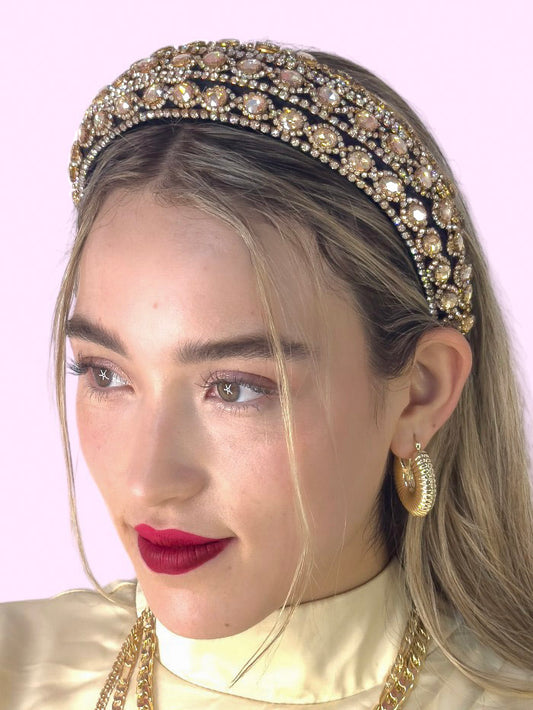 Diadema Gran Glam Dorada