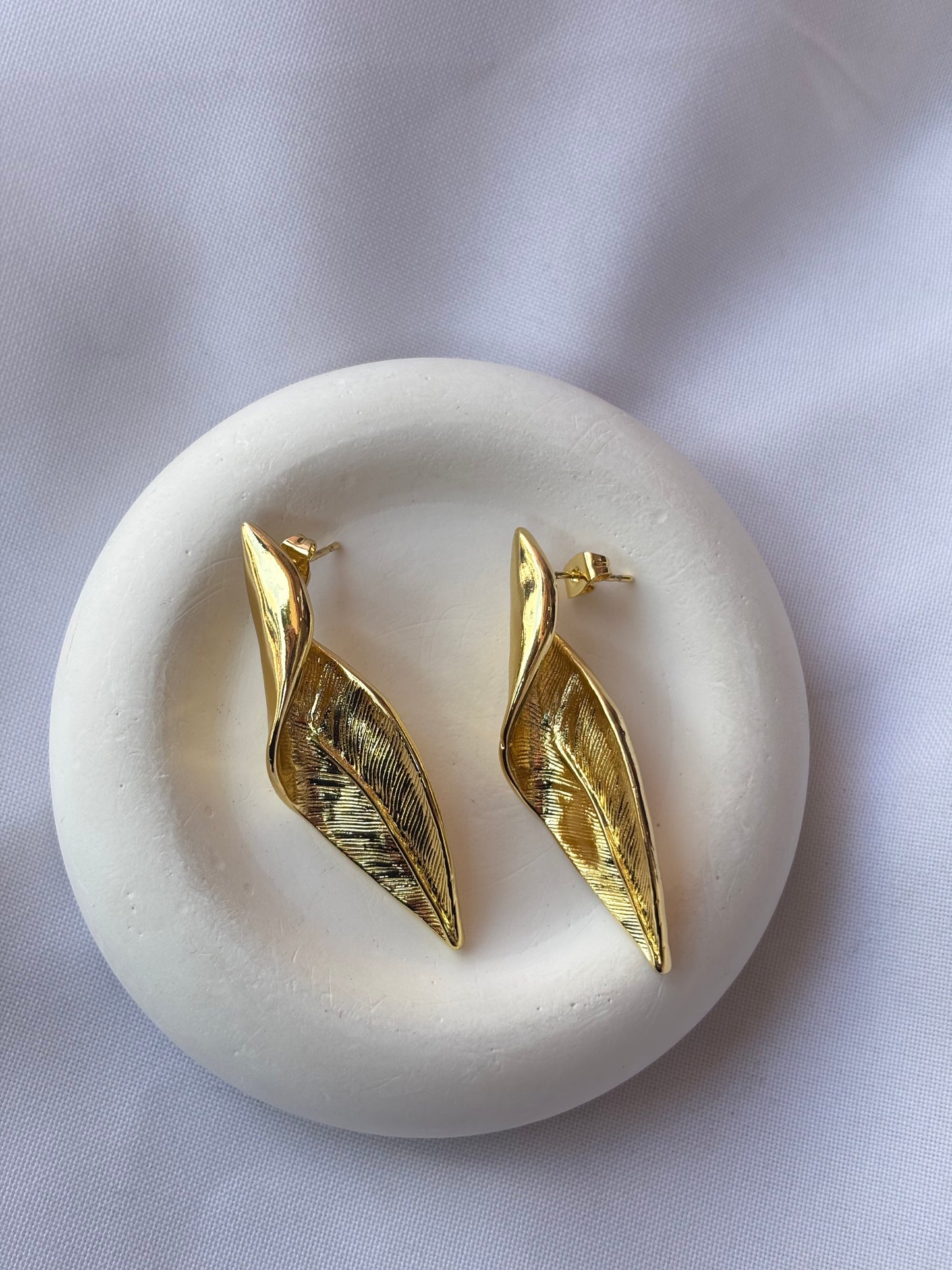 Aretes Largos con Textura