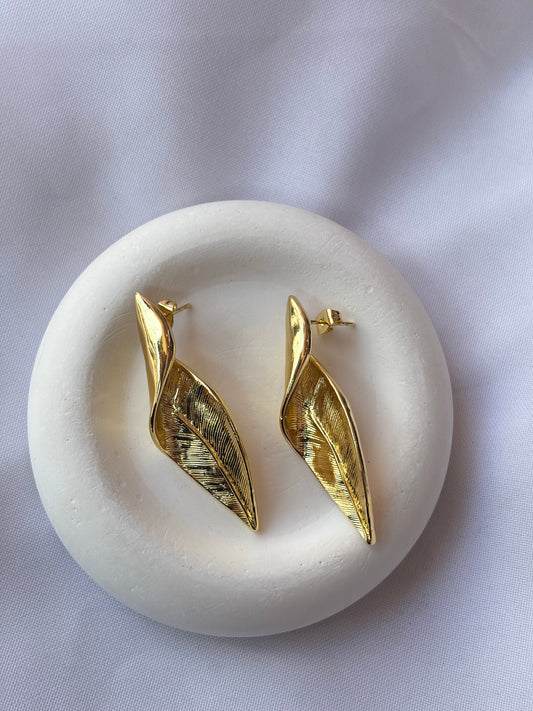 Aretes Largos con Textura