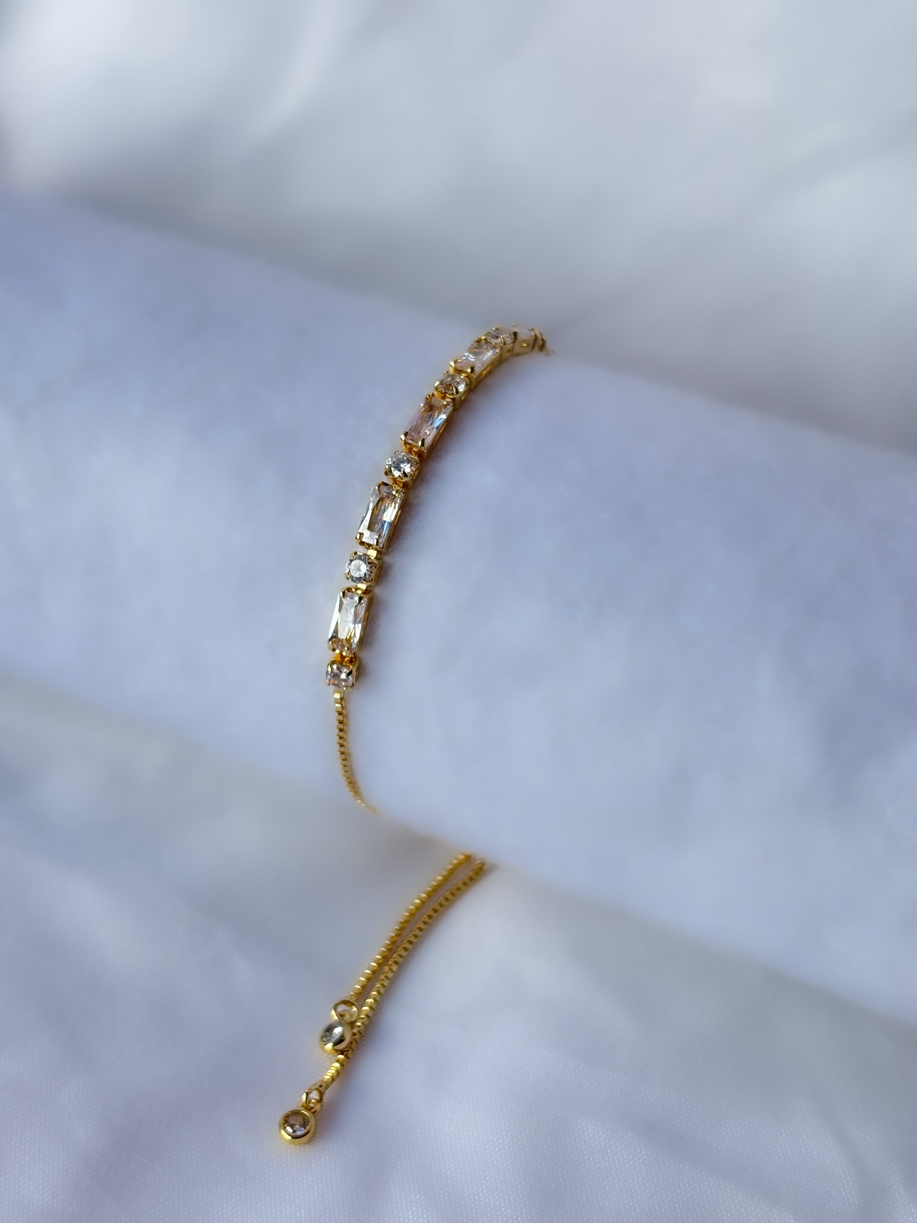 Pulsera Ajustable  Cristal Golden