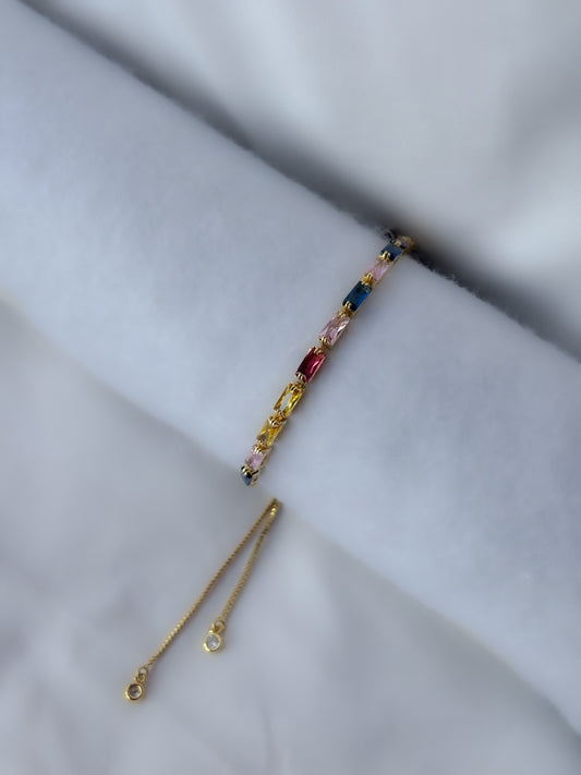 Pulsera Ajustable Cristal Multicolor