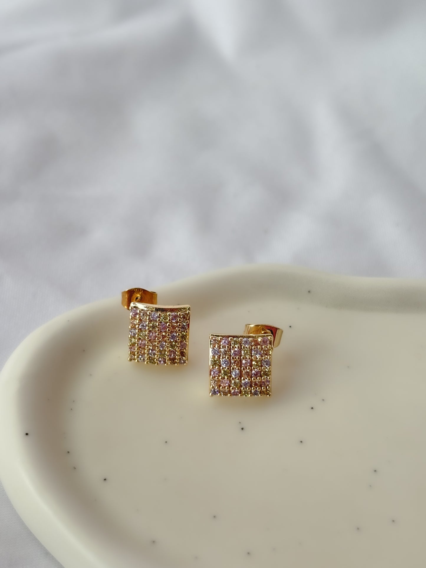 Aretes Cuadrado multicolor