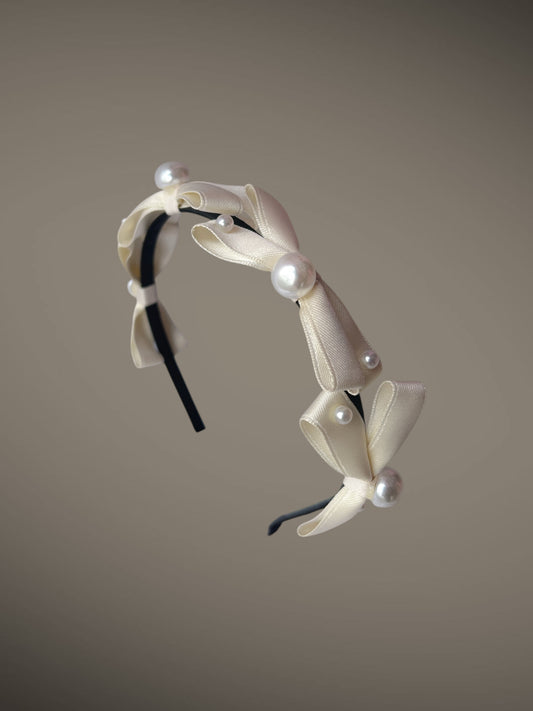 Diadema Coquette Perlas Champagne