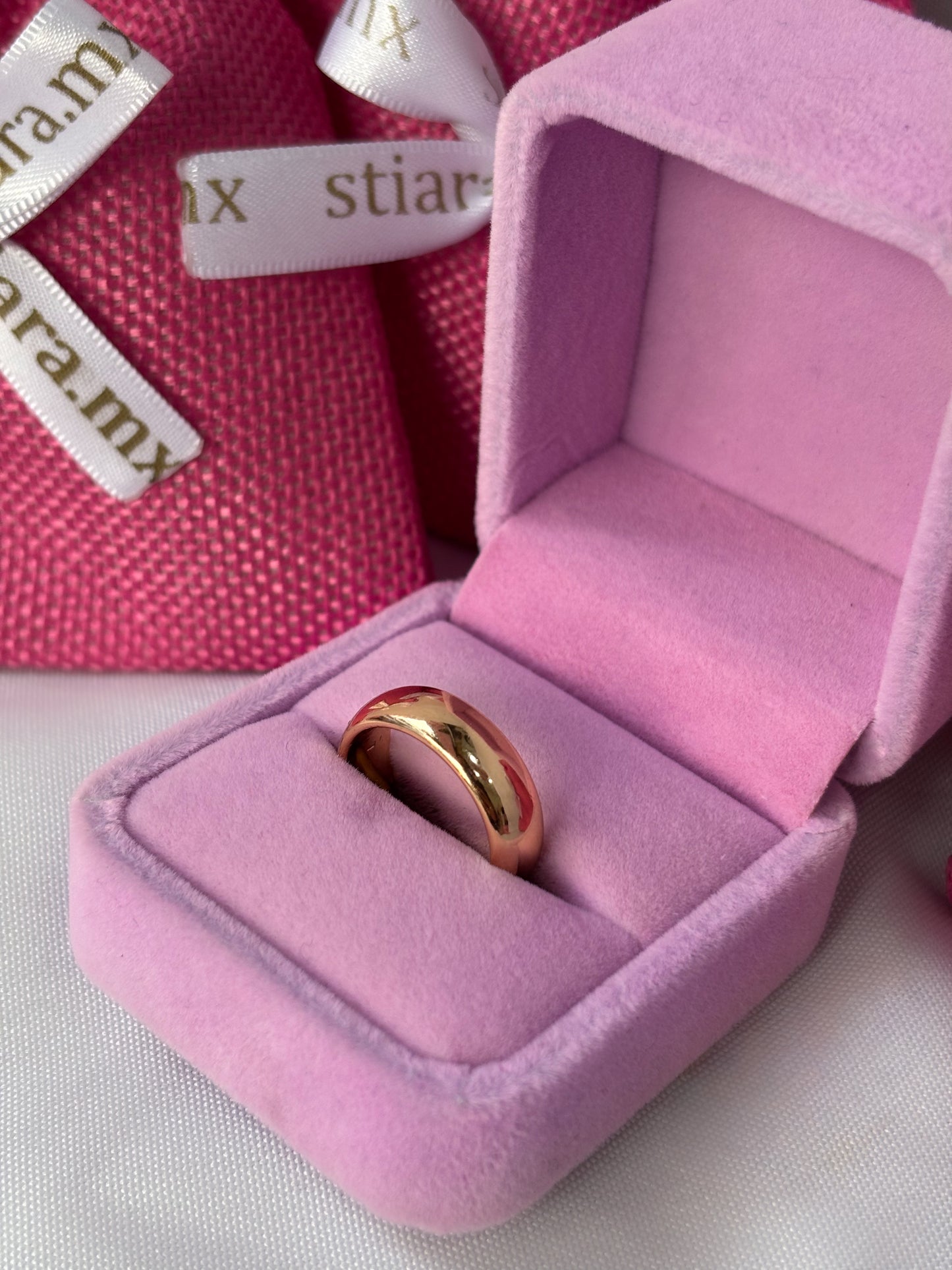 Anillo Liso Oro Rosa