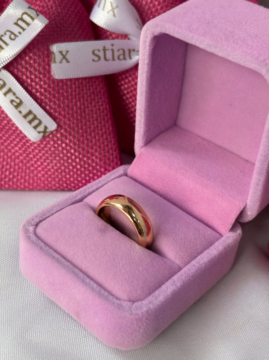Anillo Liso Oro Rosa