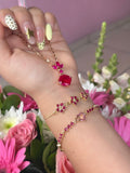 COLLAR Y PULSERA ENCANTO MAGENTA