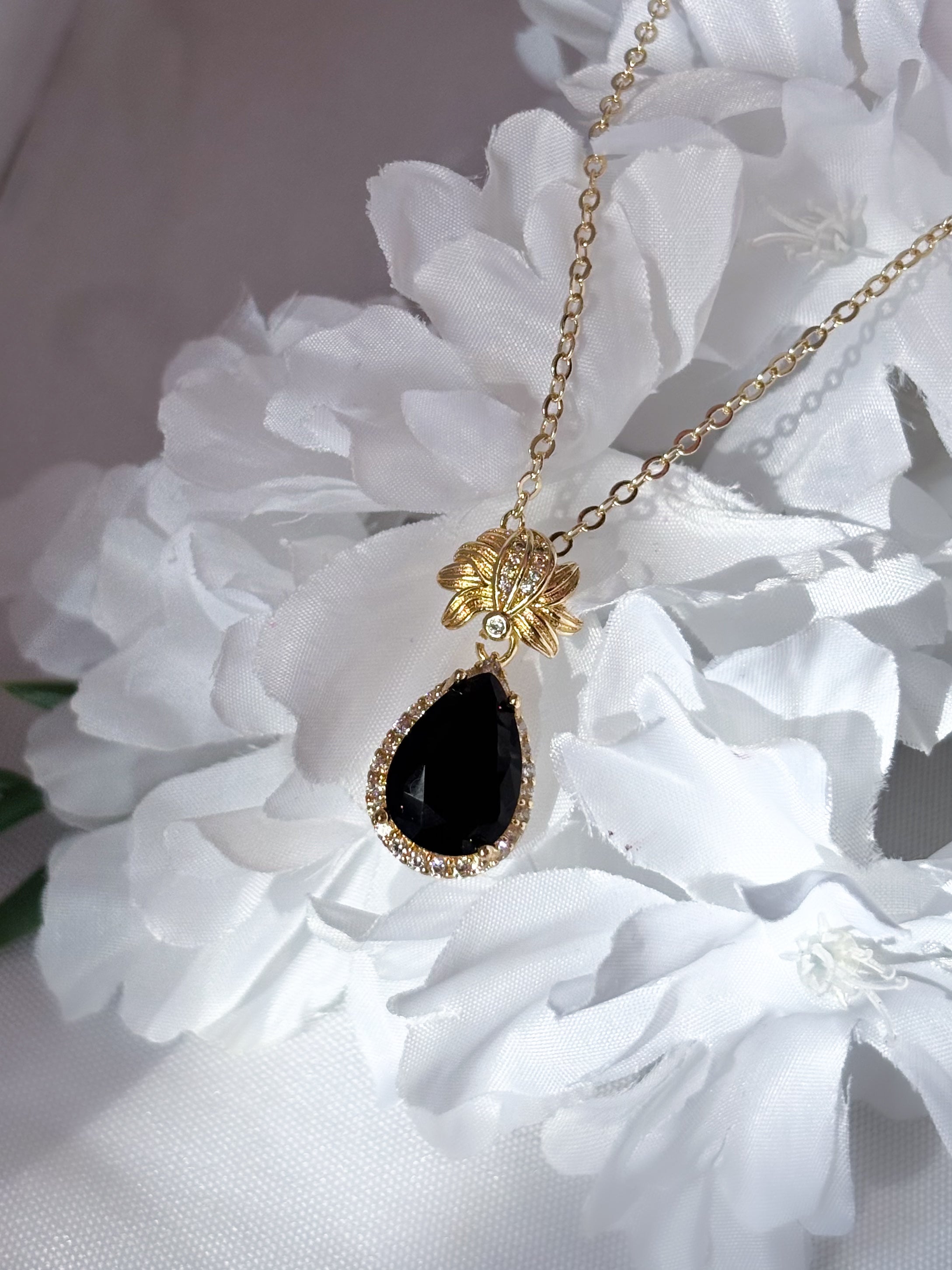 Collar Gota De Luz Negro