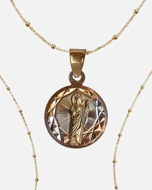 Collar San Judas Circular 3 Oros