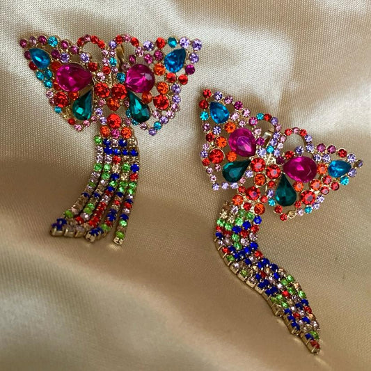 Aretes Mariposa Multicolor