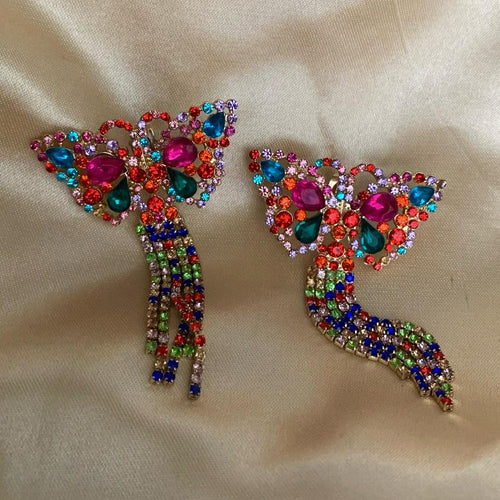Aretes Mariposa Multicolor