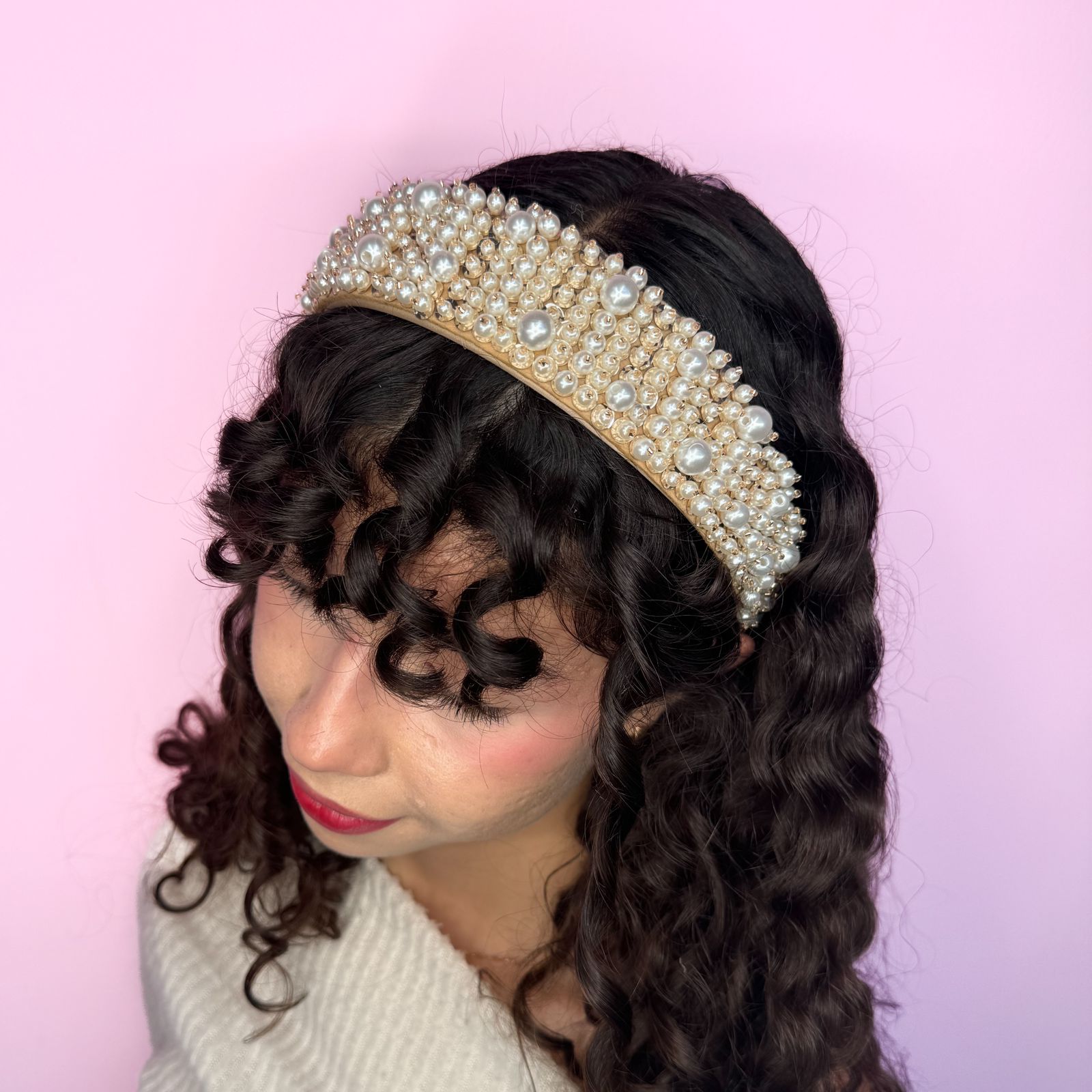 Diadema Liliana Beige
