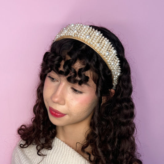 Diadema Liliana Beige