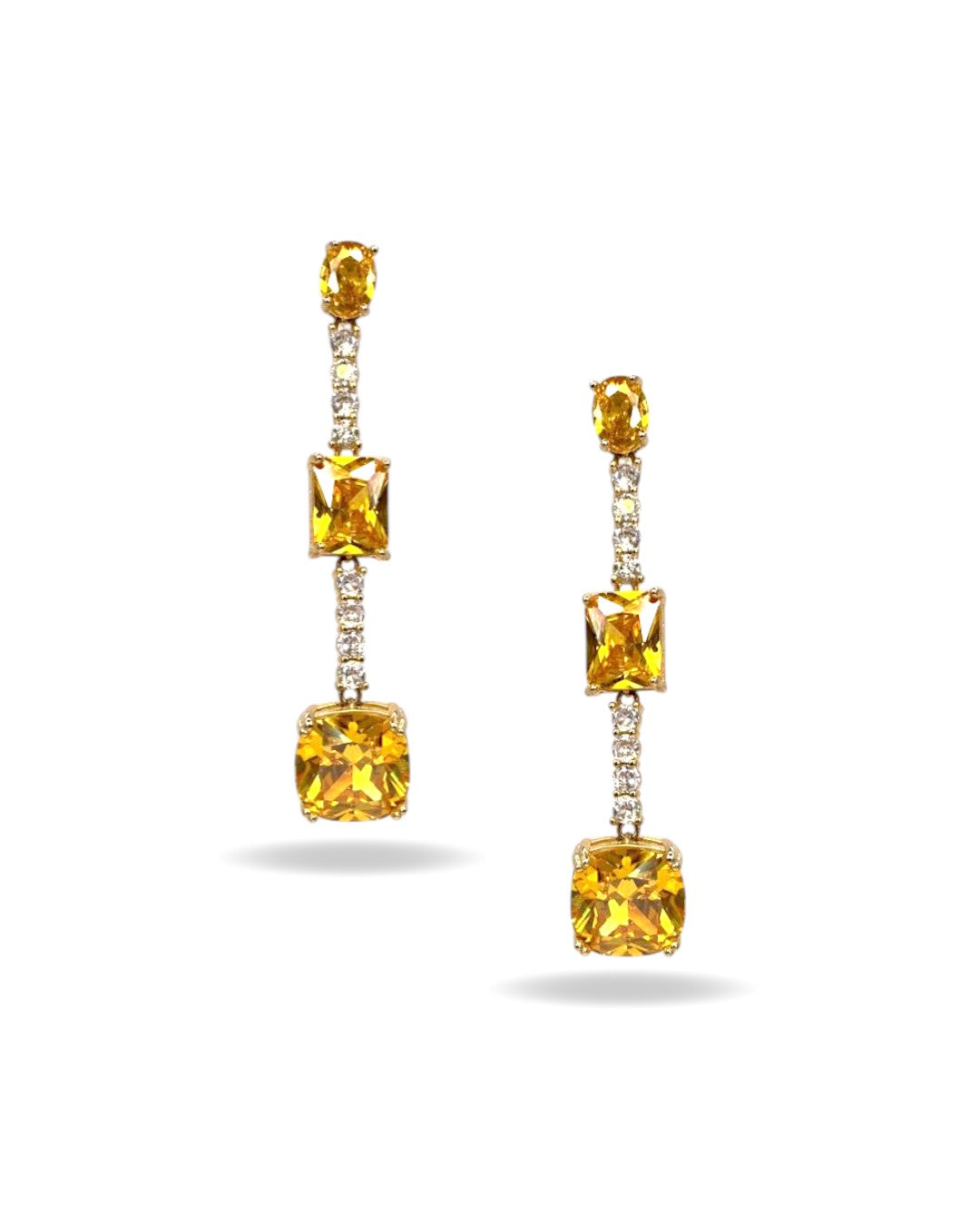 Aretes Lágrima Ámbar Plata .925