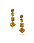 Aretes Delirio Miel Plata .925