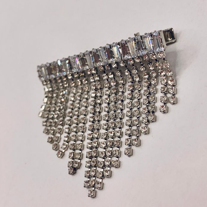 Broche Cascada Plateada