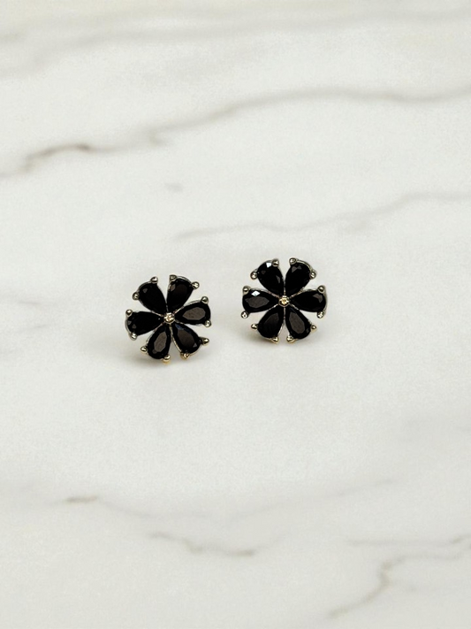 Broqueles Flor Bugambilia Negra