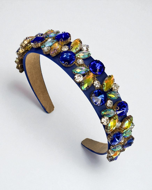 Diadema Odette Azul Rey