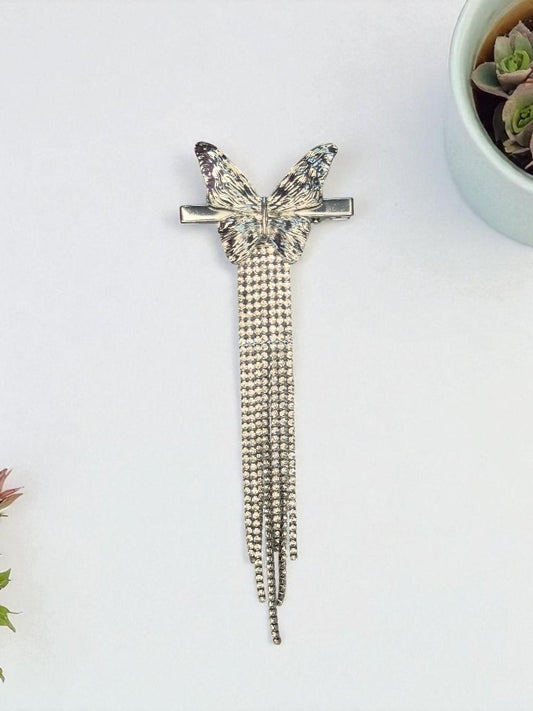 Broche Mariposa Plateada