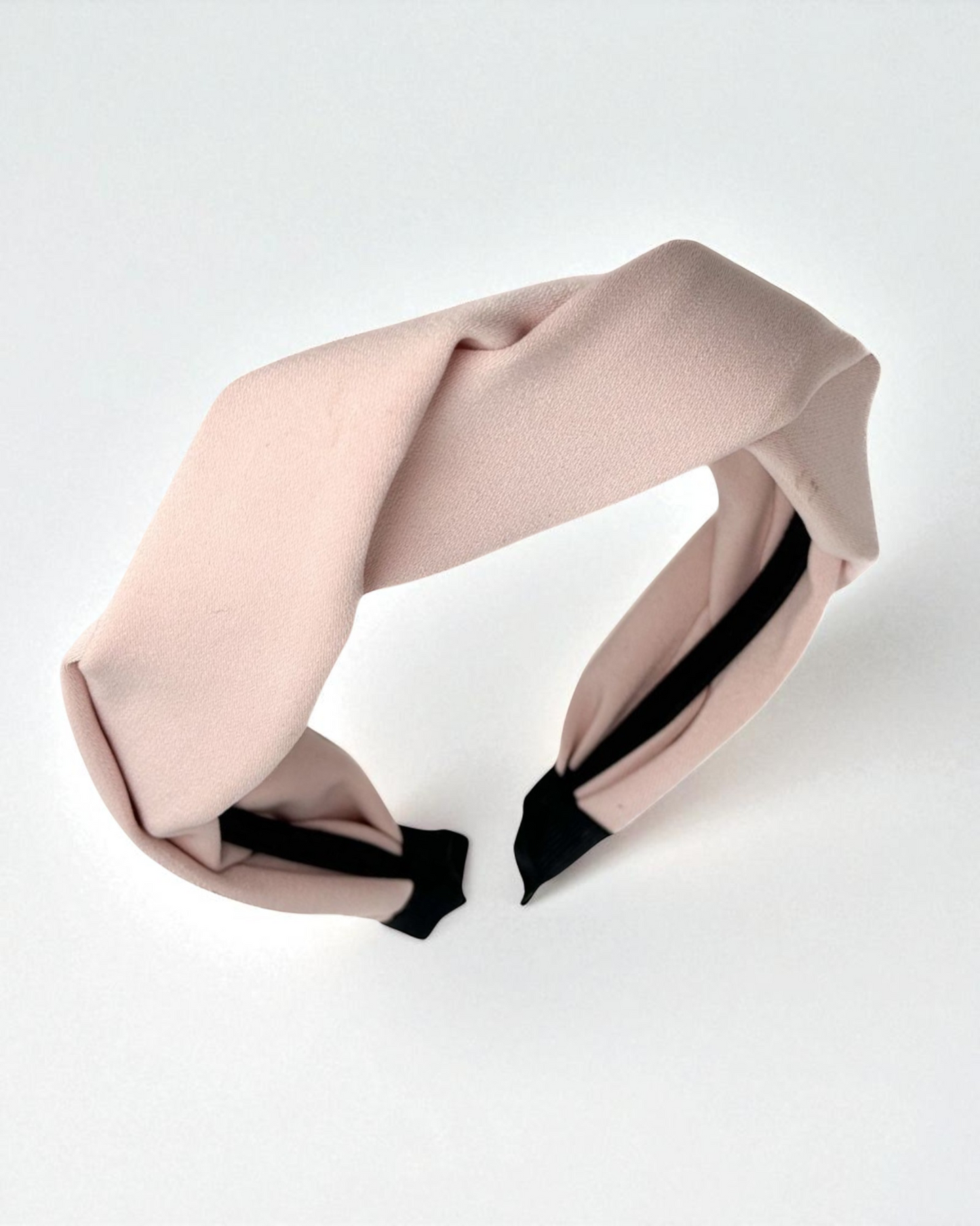 Diadema Básica Trenzada Lisa Rosa Palo