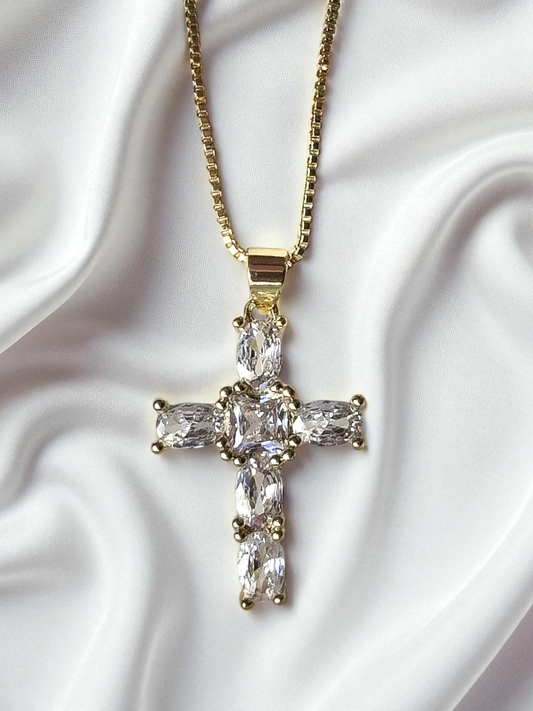 Collar de Cruz Cristal Sagrado