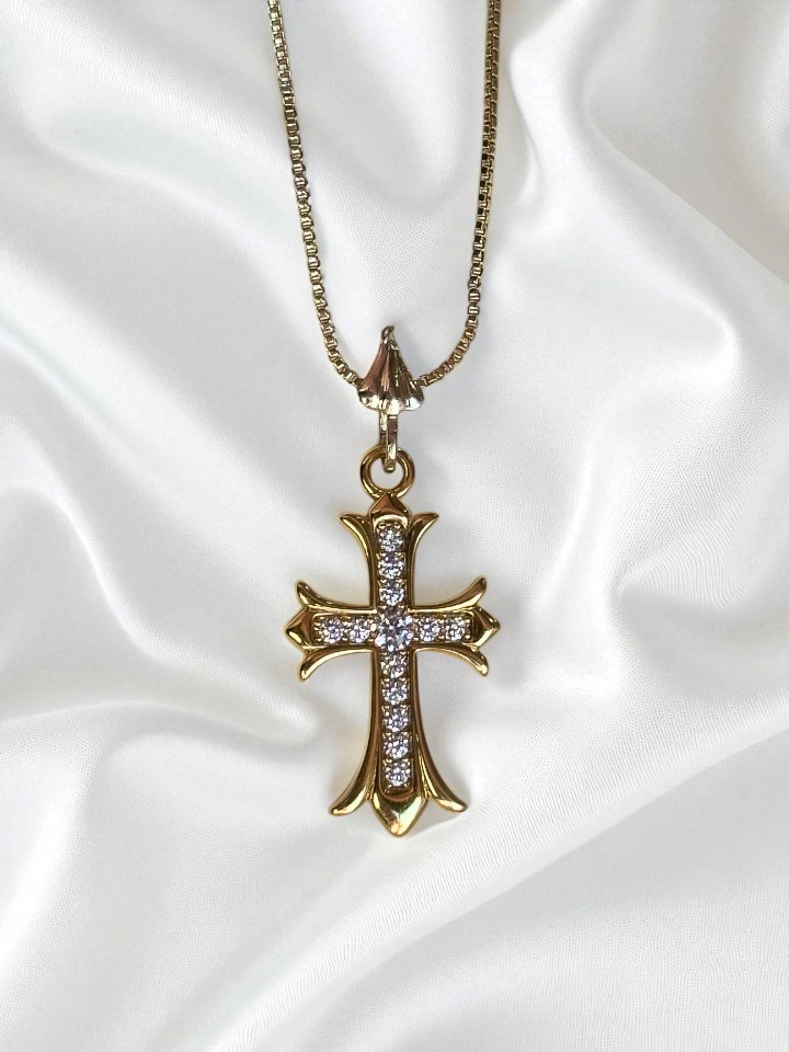Collar de Cruz Rayo Celestial